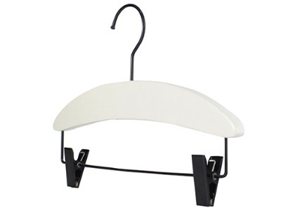 白色防滑童裝實木衣架