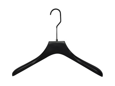 黑色扁鉤塑料衣架SL025