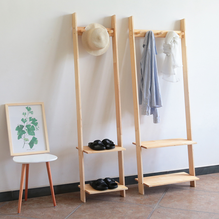 實木落地衣架