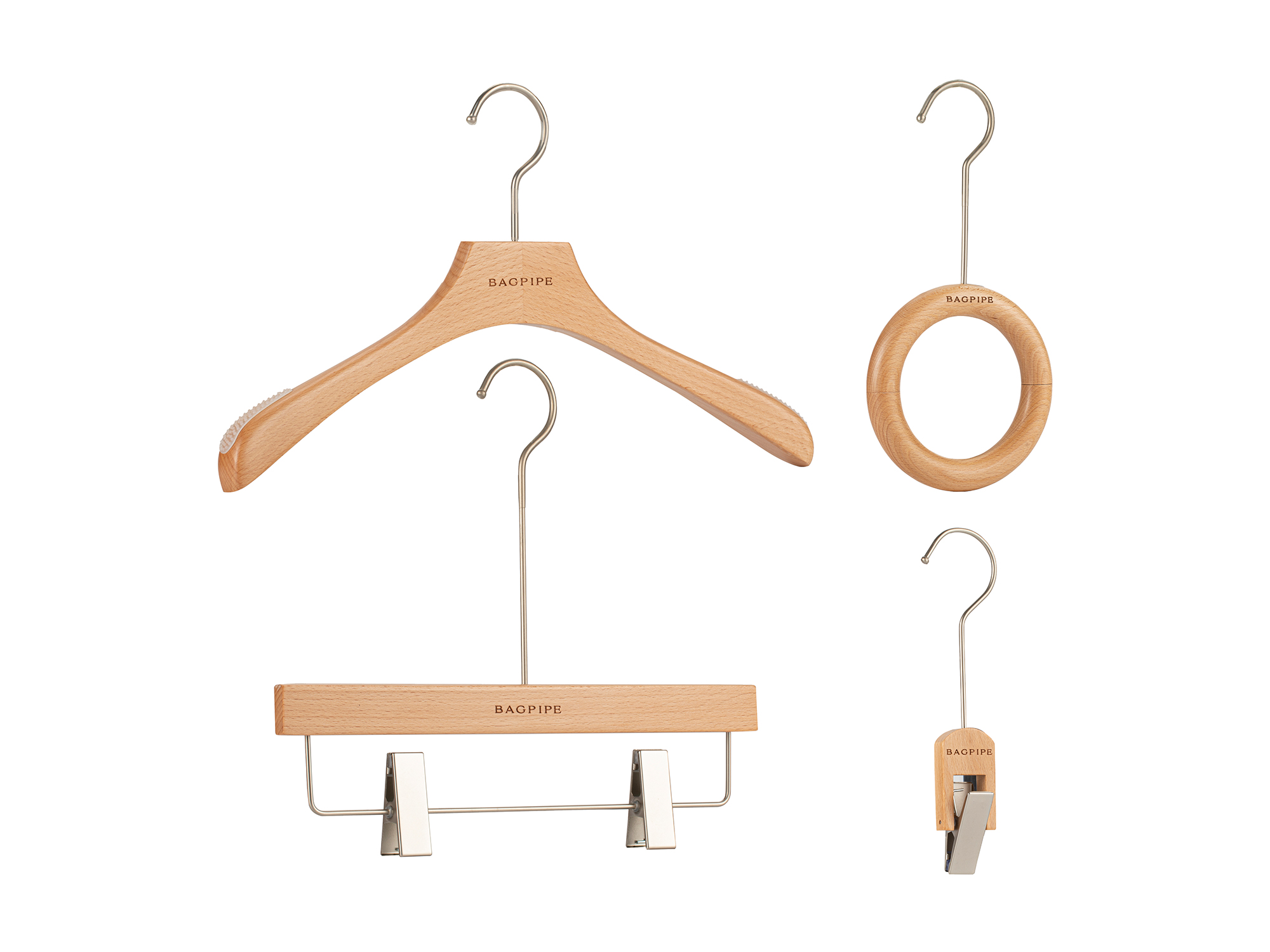 商場店鋪實(shí)木衣架DP123