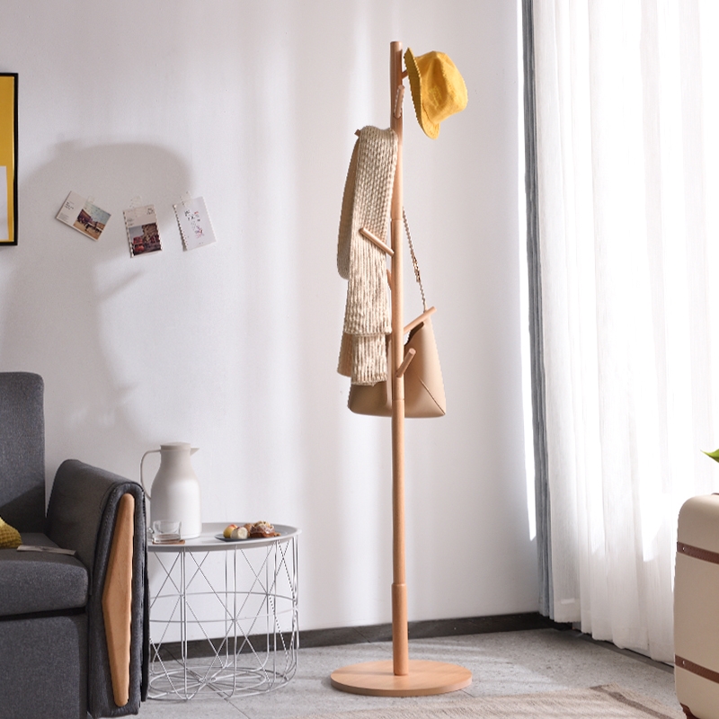 實(shí)木客廳衣帽架