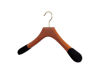 植絨防滑實木衣架17C06